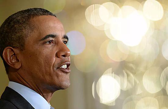 ▲资料图片：2014年1月9日，美国时任总统奥巴马在华盛顿白宫发表讲话。（新华社）